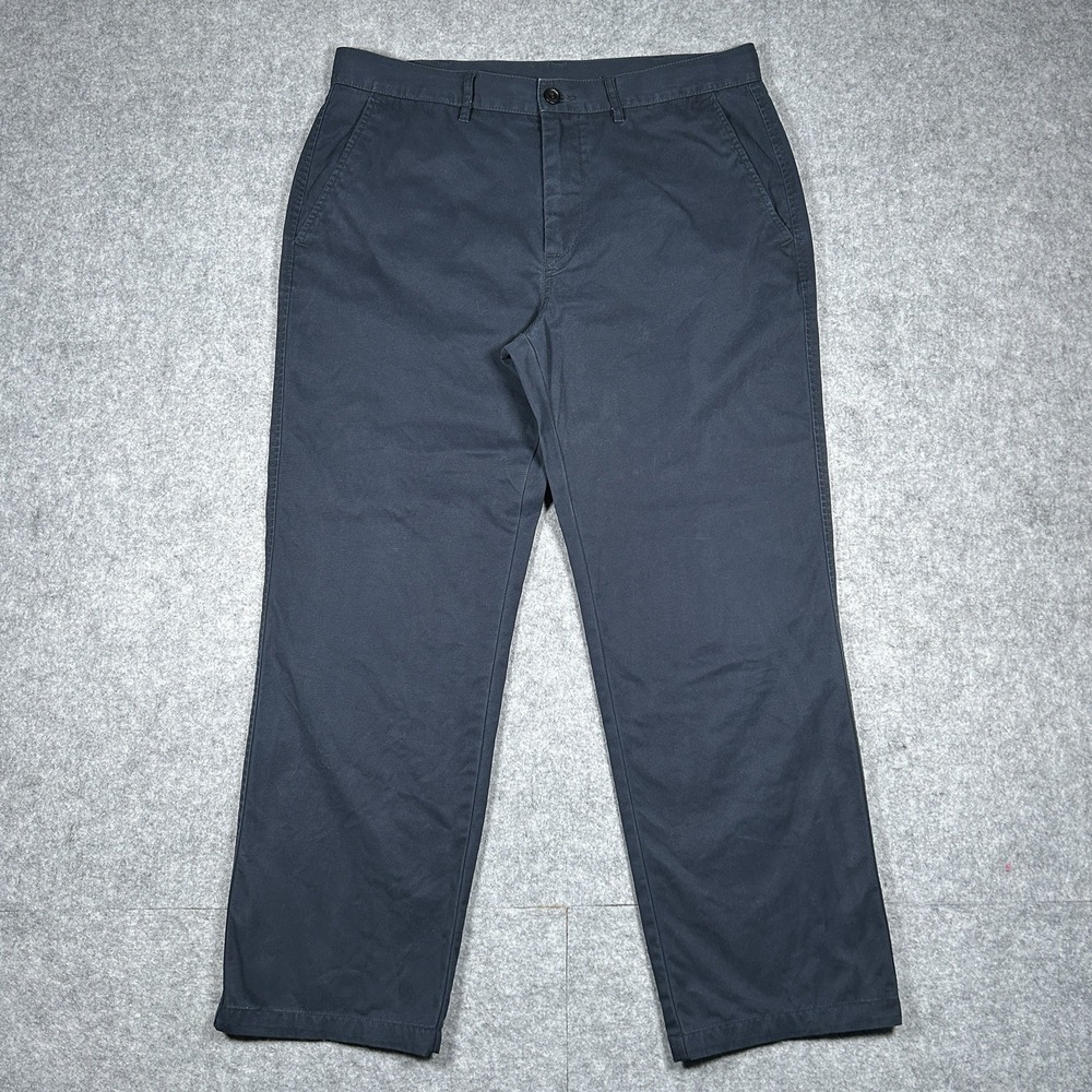 Lacoste Chino‎ Pants Mens Size 44 (34x28) Navy Blue Modern Casual Preppy Croc